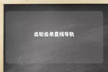 齿轮齿条直线导轨 